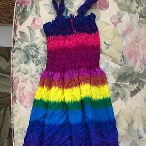 Stretchy rainbow dress, made in Thailand